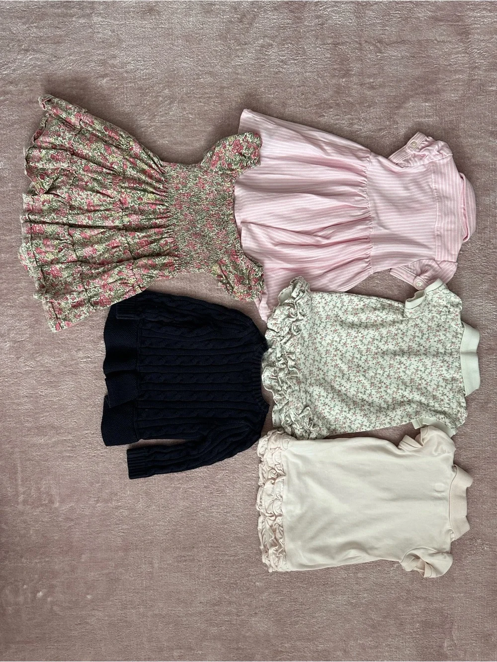 Ralph Lauren Baby Girl 9M–18M Clothing Bundle – 5 Pieces